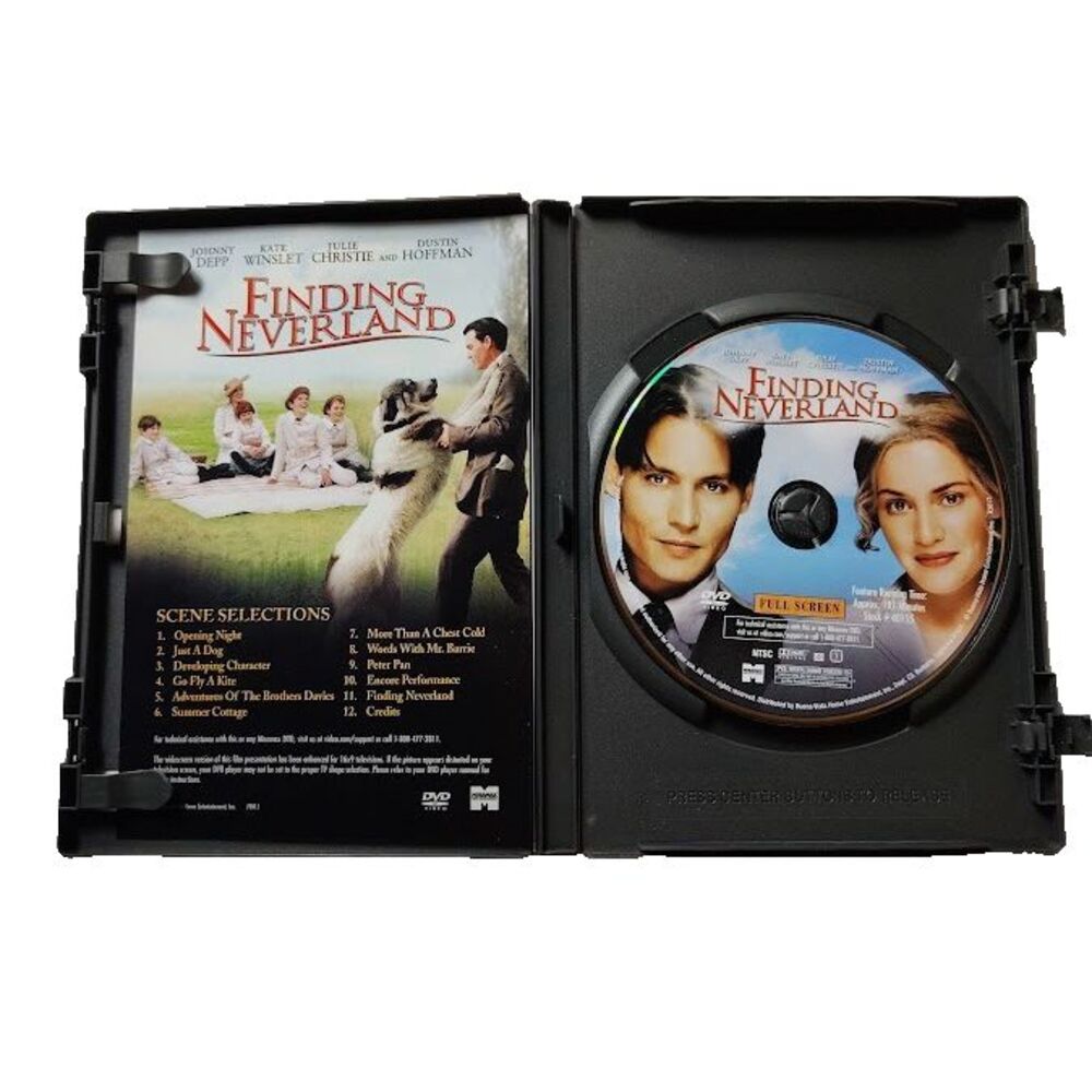 Finding Neverland DVD Romance Drama Movie PG 2005 Johnny Depp Kate Winslet - Picture 2 of 3